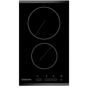 Samsung C21RJAN/BOL Siyah Cam  2 Gözlü  Elektrikli Ankastre Ocak