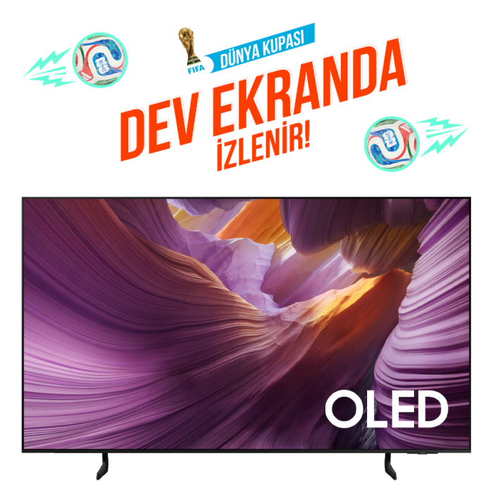 Samsung QE55S85FAUXTK 55 inç 2025 Model 139  Ekran Uydu Alıcılı Smart 4K UHD OLED  Yapay Zeka TV 
