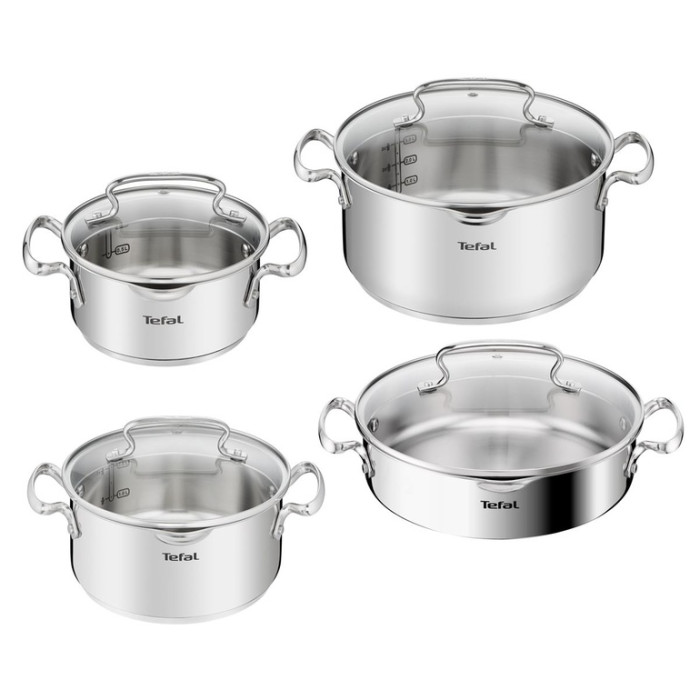 TEFAL 2100145338 8 Parça Paslanmaz Çelik Tencere Seti