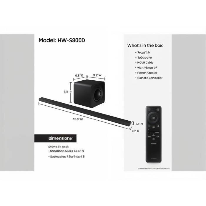Samsung HW-S800D 3.1.2 Kanal 360 W Soundbar